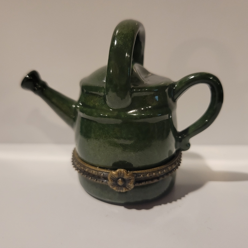 Two's Company Limoges Style Trinket Box Watering Can